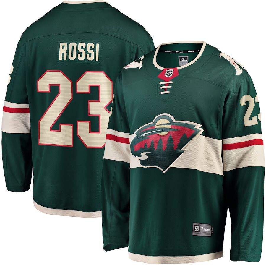 Men Minnesota Wild #23 Marco Rossi Fanatics Branded Green Home Breakaway Player NHL Jersey->women nhl jersey->Women Jersey